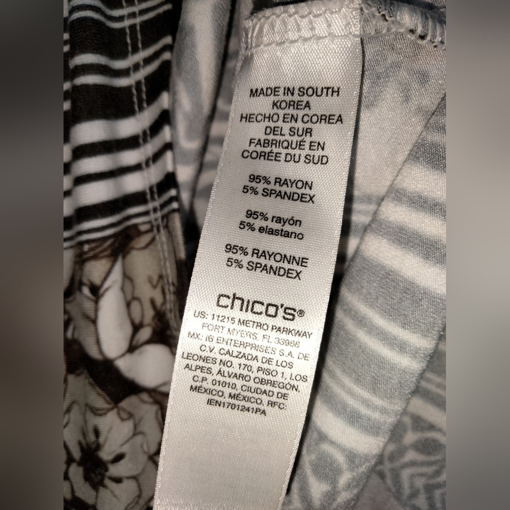 Chico's (Size 1/M/8) Multicolor Patchwork Stretch… - image 7